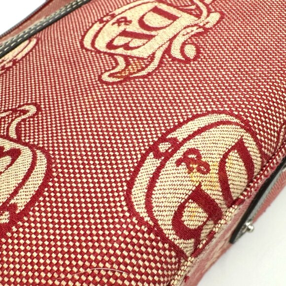 💰 Vintage Dooney & Bourke Domed Crest Canvas/Leather Satchel + Key Fob - Picture 15 of 15